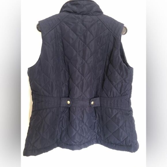 weatherproof dark blue and brown cozy lightweight vest adjustable size large - Picture 2 of 4
